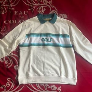 Golf brand collared long sleeve shirt